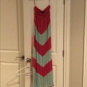Size S Chevron Tube Top Maxi